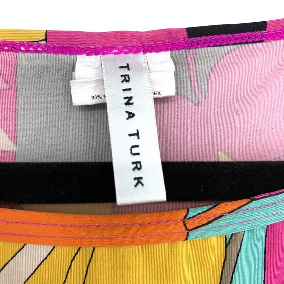 Trina Turk Oversized Tunic Cover Up Top Womens Size S Multicolored Floral Print - Picture 5 of 6